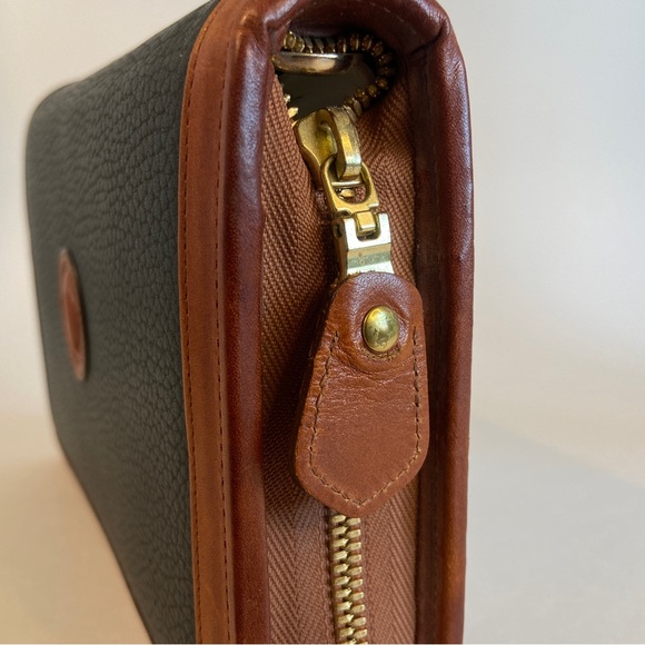 DOONEY & BOURKE AWL Black Leather Zip Around AGENDA Vintage 8 x 5.5 PLANNER - Picture 3 of 9